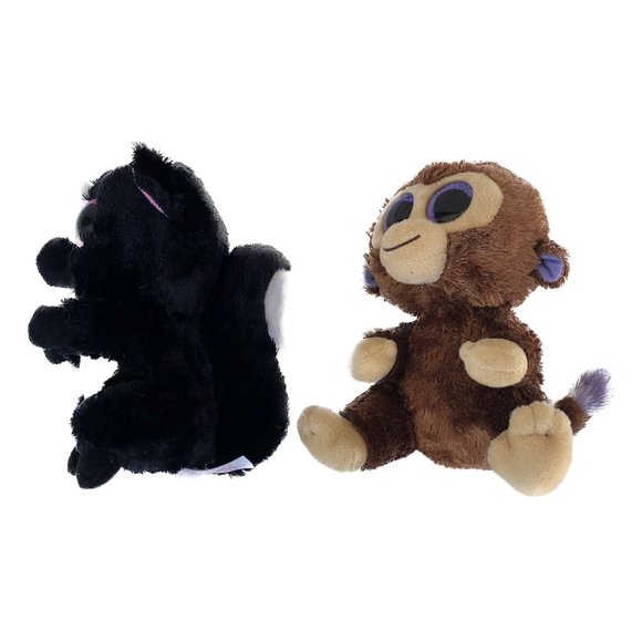 Ty Beanie Boos "Flora" Skunk & "Coconut" Monkey, Big Sparkly Eyes, Both RETIRED - Picture 4 of 13